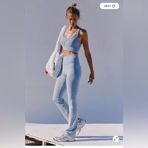 Free People Movement Go To Smooth Straight Leg Pants. NWT. Washed denim blue